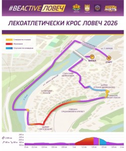 Маршрут на лекоатлетическия крос &bdquo;Ловеч&ldquo;…